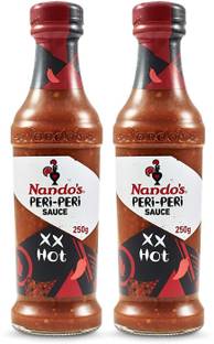 Nando's Peri Peri Chilli Sauce - XX Hot, 250g, Pack of 2, Product of The Netherlands Sauce & Dip