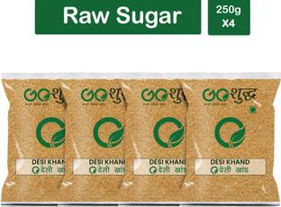 Goshudh Premium Quality Desi Khand (Raw Sugar)-250gm (Pack Of 4) Sugar