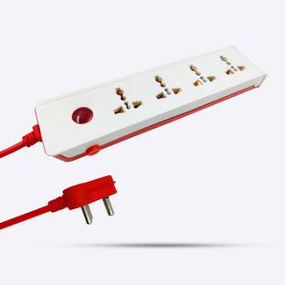 Hillgrove Heavy Duty 5 Meter Long Cable Power Extension Board with 4 Universal Socket and 1 Switch Surge Protector Board for Computer/Home 4  Socket Extension Boards