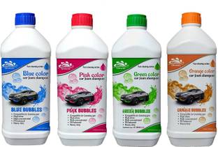 uniwax Color Foam Shampoo Blue, Green, Pink, Orange 1kg Each Total 4kg Car Washing Liquid