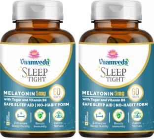 Vaamveda Sleep Tight Melatonin 5mg Sleeping Tablets Pills Capsules Deep Good Sleep Tagar