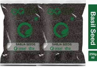 Goshudh Premium Quality Sabja Seeds (Basil)-250gm (Pack Of 2) Basil Seeds
