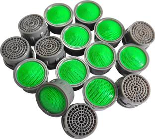 Life Vision Plastic Fusion High-Pressure Grey Finish Replacement Water Aerator Tap and Faucet Foam Flow (2.2 cm , Green) Suitable 24mm Male Threads and 22mm Female Threads. (Pack Of 20 Piece) Faucet Set Faucet Set