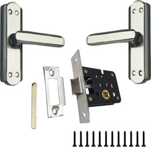 BUCKLER Iron-Brass-Steel Silver- Black- 5 Inch Baby Latch For Kitchen, Bathroom Lock