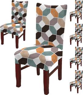 DECORIAN Polycotton Geometric 1 Seater Chair Cover