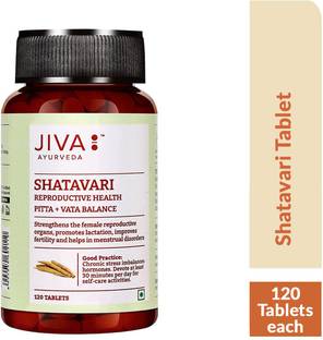 JIVA Shatavari Tablets - Nourishes & Strengthens Reproductive System - 120 Tablets - Pack of 1