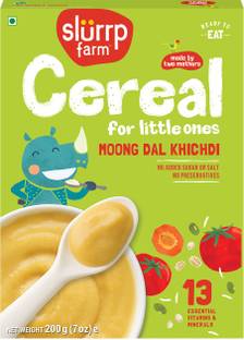Slurrp Farm Instant Moong Dal Khichdi with Real Vegetables, Easy to Digest Cereal