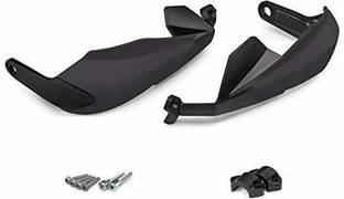 Grandbiker Hand Palm Protector Wind Deflector Lever Protector/Carbon Fibre Unbreakable Handguard for bajaj dominar All Models Multi Color (Black) Handlebar Hand Guard