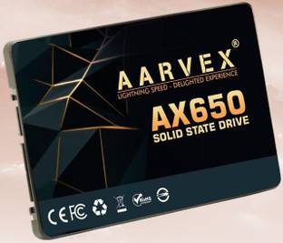 AARVEX AX650 512 GB Desktop, Laptop, Servers Black SATA III Internal Solid State Drive (SSD) (AX650 SATA)
