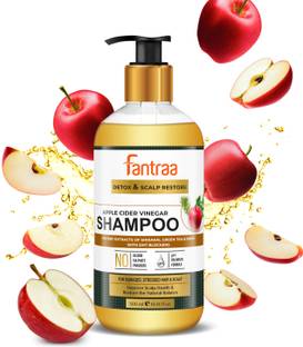Fantraa Apple Cider Vinegar Shampoo For Damaged, Stressed Hair & Scalp with Shikakai, Green Tea & Neem For Improve Health & Restore Natural Balance