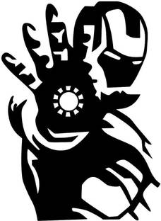 Devil designs 93 cm iron man black stiker decal home room decor wall sticker Self Adhesive Sticker