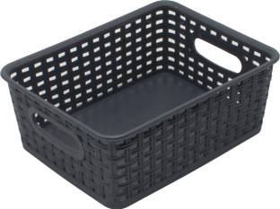 Jaycee Plastic Multipurpose Premium Medium Storage Baskets Organizer for Kitchen | Office Storage Basket