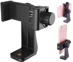 ROYAAL Universal Tri-pod Mount Adapter Clip with Adjustable Clamp for Mobile Phone, Smartphones & All Types of Trip-ods (Black) Tripod