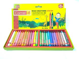 Camlin Wax crayon extra long smooth and bright color