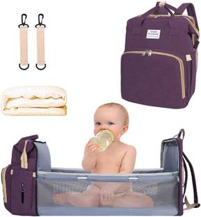 SHK Digitrade Baby Diaper Bag Backpack with Changing Station for Boys Girl Diaper Bag- Purple Diaper Bag