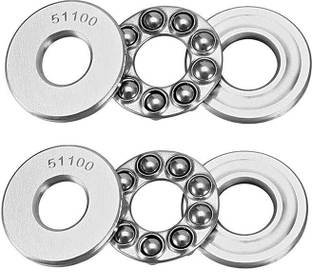 INVENTO 2Pcs 51100 10mm Axial Thrust Ball Bearing 10x24x9mm Single Direction carbon steel ball bearing Automotive Electronic Hobby Kit