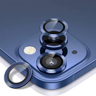 LOWCOST ASM Camera Lens Protector for Apple iPhone 13, Apple iPhone 13 Blue Camera Lens Protector, Premium Aluminium Alloy Metal Ring Lens Protector (Pack of 3)