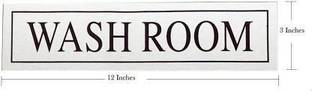 SIGNAGEBOARDS Stainless Steel 12 x 3" WASH ROOM Signage Board Name Plate