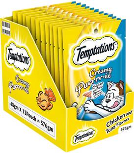 Temptations Creamy Purrrr-ee Chicken, Tuna Cat Treat