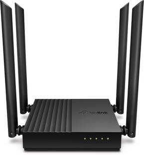 TP-Link Archer C64 AC1200 Gigabit MU-MIMO Router 2.4 GHz, 5 GHz 1200 Mbps Wifi Speed Dual Band External Antenna Ethernet (Cable Broadband)