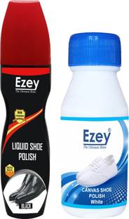 Ezey liquid polish (black) + canvas Patent Leather, Leather, Synthetic Leather Shoe Cleaner