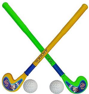 Rioff Kids Hockey Set for Kids 2 Hockey Sticks 2 Ball Kids (3-6Year) Set of 2 Hockey