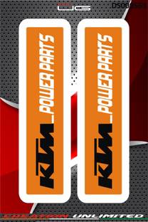 Golden Fox 15.24 cm MULTICOLOR KTM POWER PARTS STICKERS FOR ALL BIKES AND CARS Self Adhesive Sticker