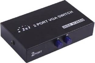 TECHON  TV-out Cable TV-out Cable 2 Port VGA Manual Splitter Switch (Black, For TV)