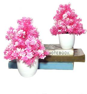 Ytc Ytc Artificial Plant with Pot (15 cm, Green) Bonsai Wild Artificial Plant  with Pot