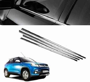 jagankirpa Maruti Breeza Lower Chrome Side Window Garnish Set of 4Pcs Chrome, Glossy Maruti Vitara Brezza LDi Side Garnish