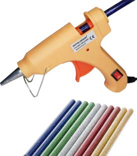 HOTGLUEGUN 20WATT 20W HOT GLUE GUN WITH 10 GLITTER GLUE STICKS Standard Temperature Corded Glue Gun