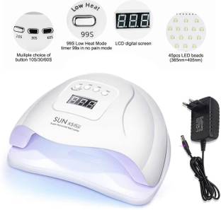 Gleevia 36LED UV Nail Gel Dryer Lamp For Manicure 54W Dual Power LED Nail Dryer Lamp for Curing All Gel Polish Drying with Auto Sensor and 4 Mode Timer Button Nail Polish Dryer