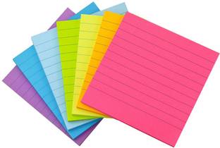 Levin Colorful Sheets Memo Pad Note N Times Post Note 3x3 Color Line Paper Free Stickers Post Sticky Notes Stationary 280 Sheets Sticky Notes, 7 Colors