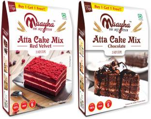 Maayka - Ek Atoot Rishta -Atta-Red Velvet Cake Mix & Chocolate Cake Mix 175G+175G 350 g