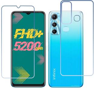 SOLIVAGANT Front and Back Tempered Glass for Infinix Hot 11