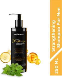 Men Deserve Daily Strengthening Conditioning Shampoo with Keratin and Natural Vitamin E (Sulphate free, Paraben free)