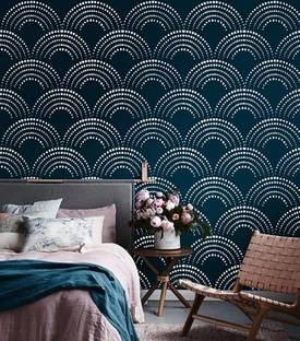 Nnk Decor Size: (16 x 24 Inches) Designer Reusable PVC Wall Stencil Painting for Home Decoration AD725 Wall Stencil Stencil