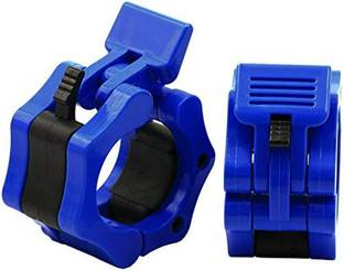 GS SPORTS Olympic Barbell Clamps Spin Lock Collars Bar 50 mm (Colour May Very) Multi-training Bar
