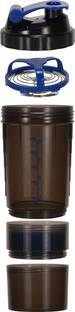iShake Black Body Blue Lid Speed 1 Storage gym bottle 500 ml Shaker
