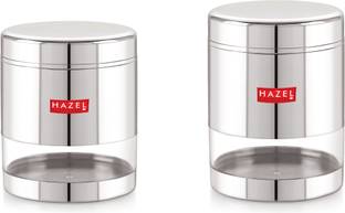 HAZEL Steel Grocery Container  - 800 ml, 600 ml
