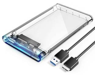 TEQGO SMACC TRANSPARENT 2.5 inch SATA 1/2/3 USB 3.0 HARD DRIVE EXTERNAL CASE PLUG AND PLAY