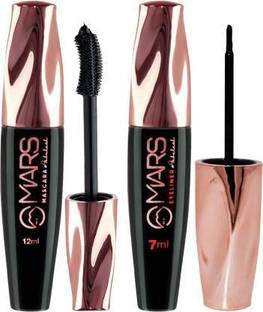 MARS 4 In 1 Fabulash Mascara, Black, 12ml (M01) Eye gotthis Eyeliner, Black, 7ml (EL01) With Lilium Hand Cleanser 50ml 19 ml
