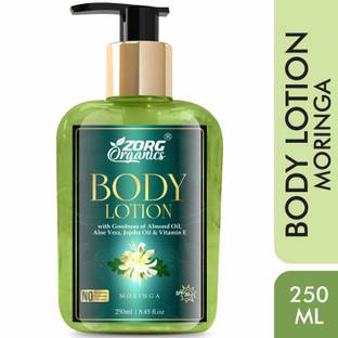 Zorg Organics Moringa Body Lotion with Goodness of Almond Oil, Aloe Vera, Jojoba Oil & Vitamin E