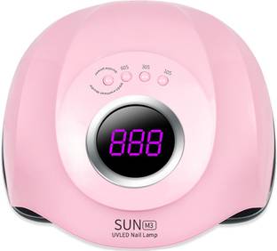 FStyler 45pc Double Light Source (365+405nm)LED's UV Nail Gel Dryer Lamp For Manicure 180W Dual Power Professional Gel Polish LED Nail Dryer Lamp SUN-M3 UV LED Nail Lamp for Curing All Gel Polish Drying with Auto Sensor and 4 Mode Timer Button (Professional Salon Series) Nail Polish Dryer