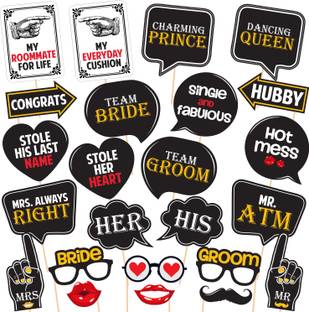 ZYOZI 24 Pcs Bachelorette Party Photo Props Bridal Shower Decorations Photo Booth Props Kit Bridal Shower Supplies Bride to Be Photo Booth Board