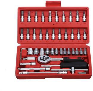 Dotcom Tool Kit for Home Use Tools Kit Spanner Set Socket Standard Screwdriver Set