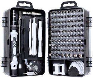 Dotcom 115 in 1 Interchangeble Multipurpose Mini Screwdriver Set Magnetic Slot Wrench Bits Repair Tools Kit Set Combination Screwdriver Set for Home Appliance,Laptop,Mobile,Computer Standard Screwdriver Set