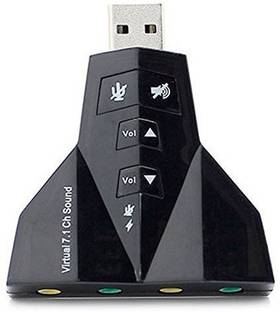 LipiWorld Sound Card (Virtual 7.1 Dual Sound Card) -USB to 3D External Sound Card Audio Adapter Virtual 7.1 Channel Sound Mic Speaker Double adaprter USB Adapter