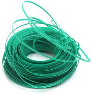 Viratretail Plastic Twist Tie Wire Spool with Cutter for Garden Yard Plant 50m (Green) Plastic Cable Wraptor Cable Tie