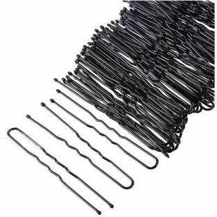 twirey 50 pcs Curved U Shape For Bun juda Bobby Hairpin, Clips Barrette Styling Tools Accessories for Girls & Women Hair Pin Hair Pin (Size-Medium 6cm)V Hair Pin